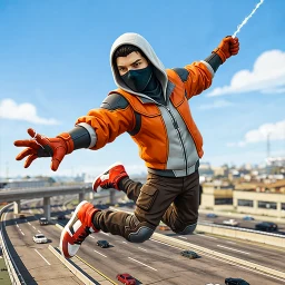 Icône de Héros Araignée Volant 3D